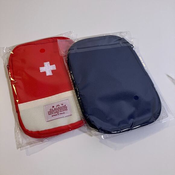 Kilyowa First Aid Pouch 2 Pack Mini Travel Organizer Red Blue Medical Emergency - Picture 8 of 11